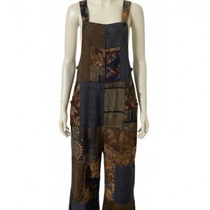 Yak N Yeti Vintage Patchwork Boho Overalls / Jumpsuit Adjustable Straps.